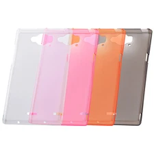 SHARP SH-01G SH-02G AQUOS PHONE SOFT SLIM COVER + SCREEN PROTECTOR SET JAPAN