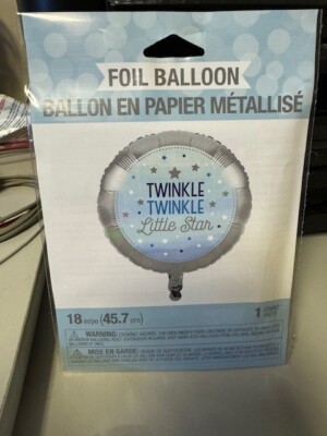 One Little Star Twinkle 18'' Foil Balloon Party Decoration Supply New!!!