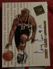 Cory Carr Texas Tech Basketball Press Pass Autograph Rookie Card Bob Knight 1999