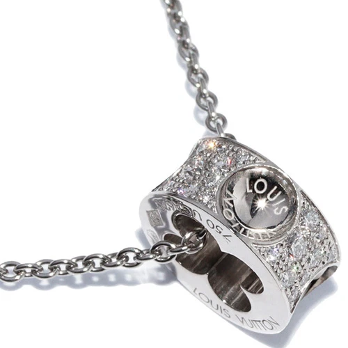 LOUIS VUITTON（LV） Collana Louis Vuitton pianta di pandano tijuan diamante K18WG P0031926