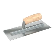 BON 14-319 Notched Trowel 3/16" V Notch Steel Wood Handle 11"x4.5"