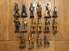 Barclay Manoil Lead Toy Soldier Lot Of 14 - Wide Variety Doughboys w/ Helmets