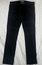 Vince Men’s Skinny Moto Jeans Black Size 32 Made In USA Stretch