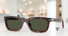 PERSOL PO3396S 24 31 Havana Green 53 mm Unisex Sunglasses