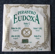 Pirastro Eudoxa String, Viola C, Silver, 21 1/4, Viola, Mint, Original Packaging