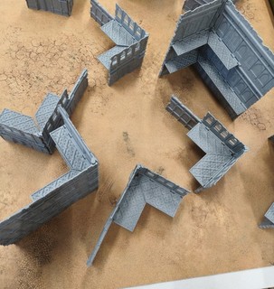 Warhammer 40k Ruin Terrain Foldable 10e WTC 4 Large and 4 Small