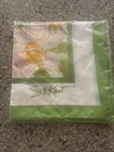 Vintage Avon S M Kent Yellow/Green Floral Spring Square Scarf
