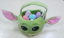 Grogu Mandalorian "Baby Yoda" Star Wars Plush Easter Basket With Eggs. Disney.