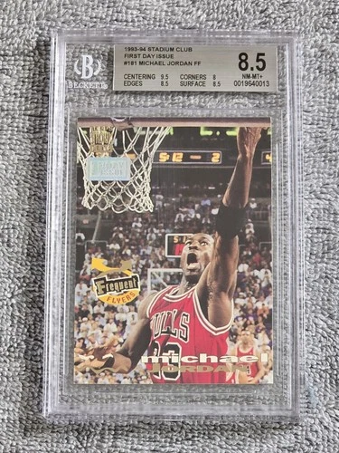 1993-94 Stadium Club 1st Day Issue Frequent Flyers BGS 8.5 Michael Jordan Card