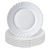 Kadax Teller, Dessertteller Aus Glas, 20 Cm, 6 StüCk, Weiß