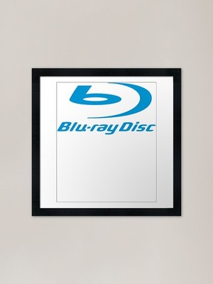 Blu-ray Disc (Logo) Gerahmter Kunstdruck Gerahmtes Wandbild Poster Leinwanddruck Bild