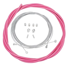 Bicycle Brake Cable Kit for Drop Bar Road - BUBBLEGUM PINK