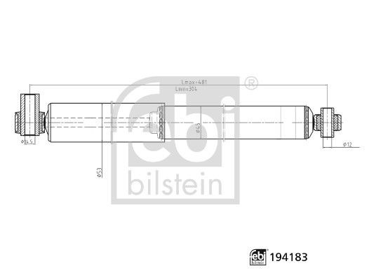 FEBI BILSTEIN 194183 Shock Absorber Rear Right Left Replacement For Ford Transit
