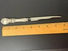 Reed & Barton Sterling Handle Letter Opener Ornate Floral Scroll w/ Box Vintage