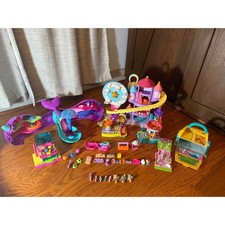 Polly Pocket Vintage & Modern Playset Lot Narwhal Theme Park Figures Accessories