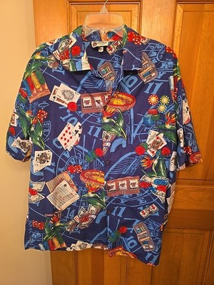 Aloha Republic Vge Size XL Men's Hawaiian Casino Short Sleeve Button Up Shirt