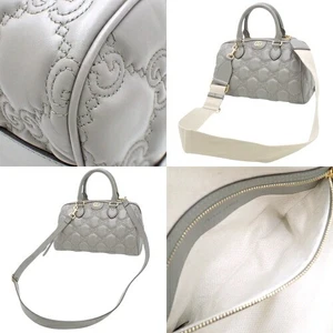 Gucci Ggmatelasse Boston sac à main 2 voies épaule mini cuir 702242 408021 Iy