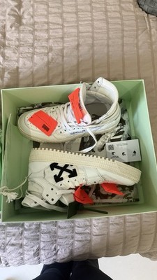 Off-White Off-Court White Black High Top Lace Up Men's Sneakers