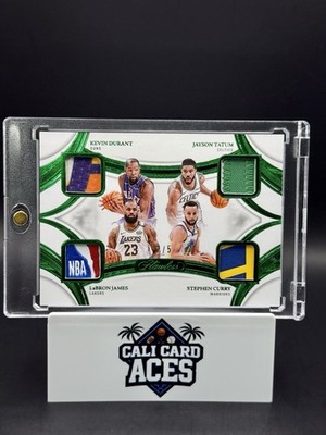 2024 Flawless Quad Patches LeBron James GAME USED LOGOMAN Curry Tatum Durant /5