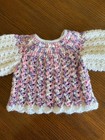 Preemie To Small New Born* Crocheted 4 Pc Sweater Set*Sweater*Pants*Hat*Booties — photo 5