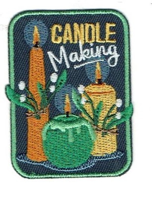 Girl Boy Cub CANDLE MAKING pouring dipping candles Fun Patches Badge SCOUT GUIDE