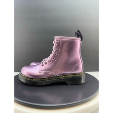 Dr. Martens Junior 1460 Size 1 Metallic Pink Sparkle Lavender Combat Boots NEW