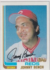 1982 Topps #400 Johnny Bench Cincinnati Reds