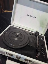 Crosley Cruiser Portable Turntable Belt Drive White Pastel Headphone Jack