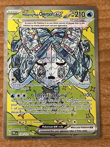 Wellspring Mask Ogerpon ex 152/131 Sv: Prismatic Evolutions SIR Holo - Near Mint