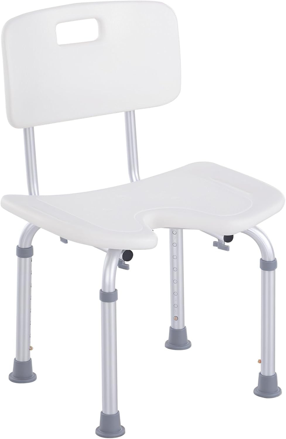 Adjustable Aluminum Bath Stool Spa Shower Chair w/ Non-Slip Feet, Handle