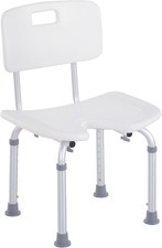 Image of Adjustable Aluminum Bath Stool Spa Shower Chair w/ Non-Slip Feet, Handle