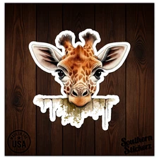 Peeking Giraffe - Vinyl Decal Sticker - Car Window Laptop - ebn11947