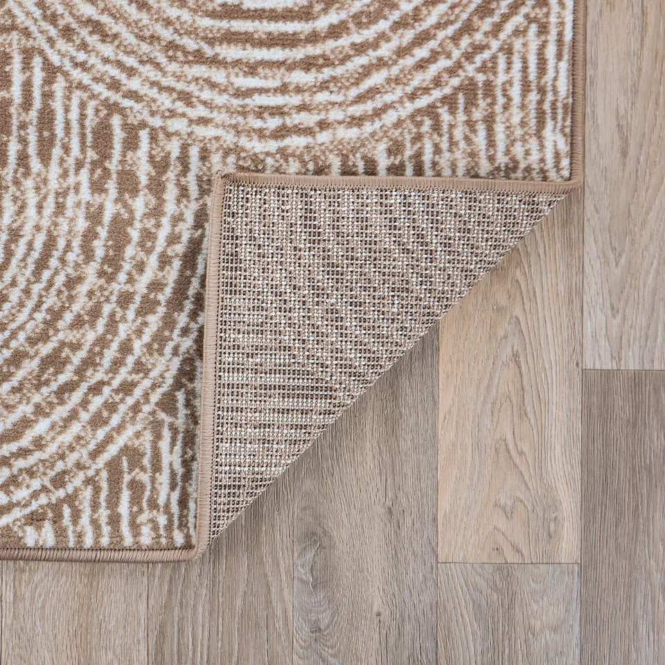 Rugshop Alfombra Marrón Contemporánea Arco Bohemio Alfombra Alfombra para Sala de Estar Nueva Foto 3 de 4