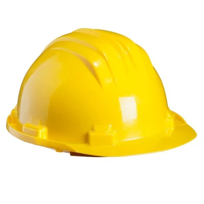 BAUARBEITERHELM Arbeitshelm SCHUTZHELM BAUHELM HELM gelb Sicherheitshelm - Bild 1 von 4