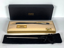 VINTAGE CROSS CLASSIC CENTURY CLASSIC BLACK BALLPOINT PEN 2502 -U.S.A. MADE-