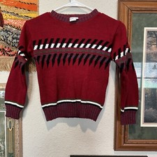 Vintage 90  s Aztec Garan Kids Knit Sweater Size Large