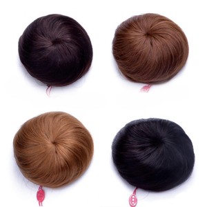 Drawstring Hair Bun Cover Hairpiece Clip In 100 Human Hair