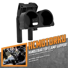 10"Handlebar Clamp Black Risers w/ Gauge Housing For Harley Road Glide 2015-2023