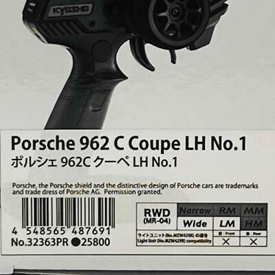 KYOSHO MINI-Z RWD MR-04 readyset Porsche 962 C Coupe LH No.1