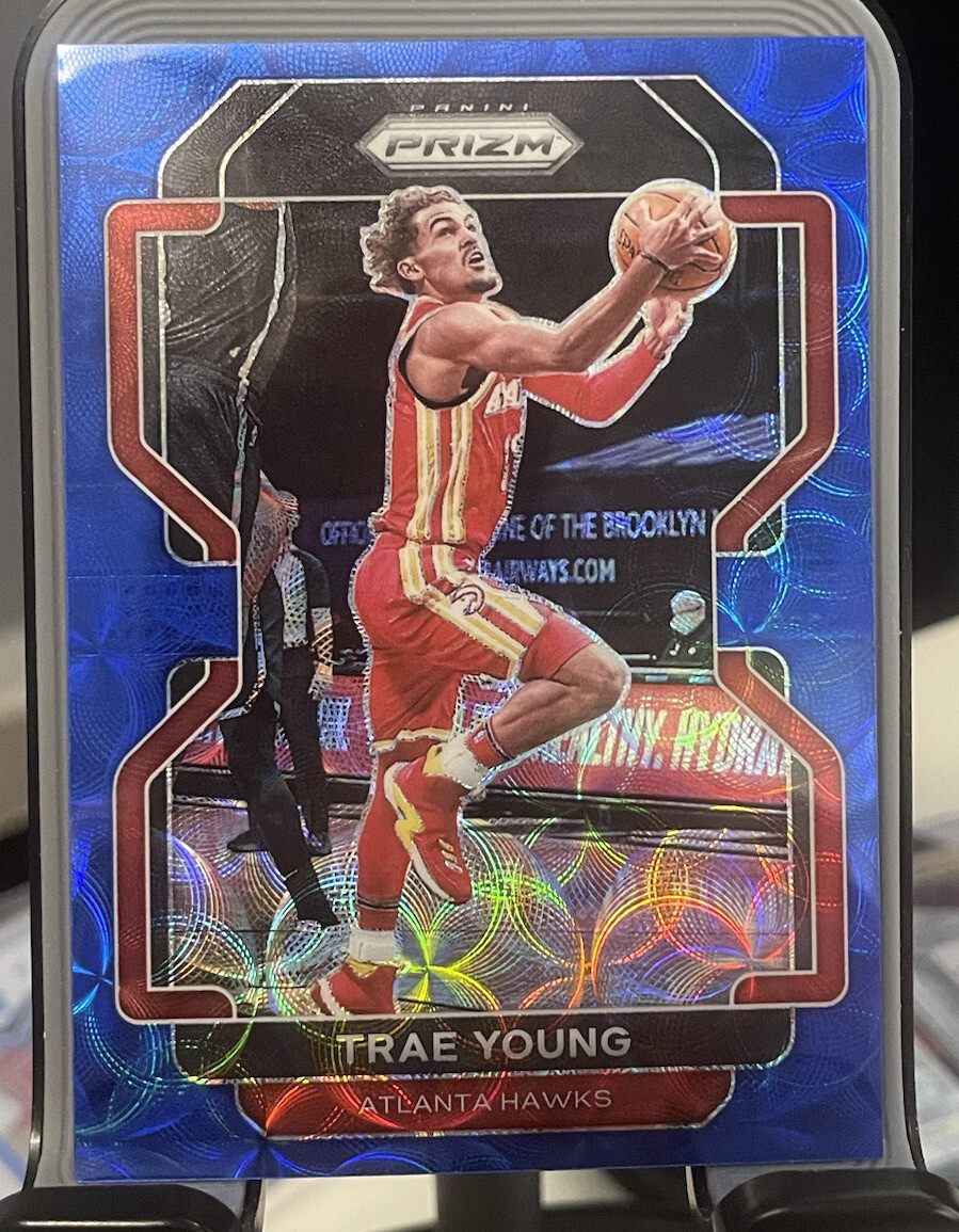 🔥2021-22 Panini Prizm NBA Trae Young Blue Choice Prizm 08/39 Atlanta Hawks🔥