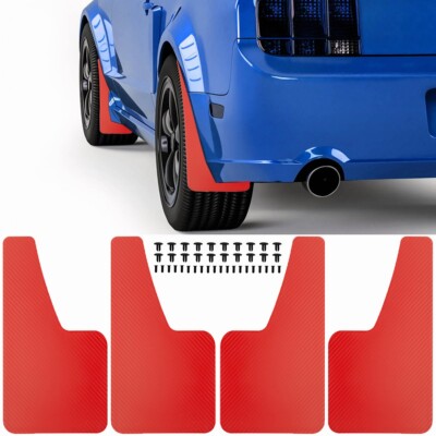 Red Mud Flap Splash Guards For Toyota Corolla IQ Prius Camry RAV4 Venza YARIS