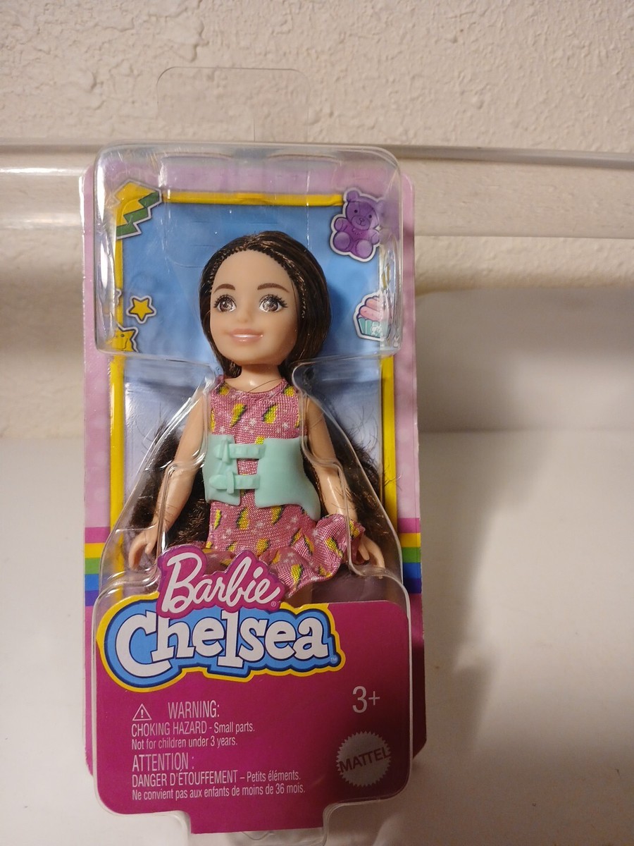 Barbie Chelsea Doll, Small Doll with Brace for Scoliosis Spine
