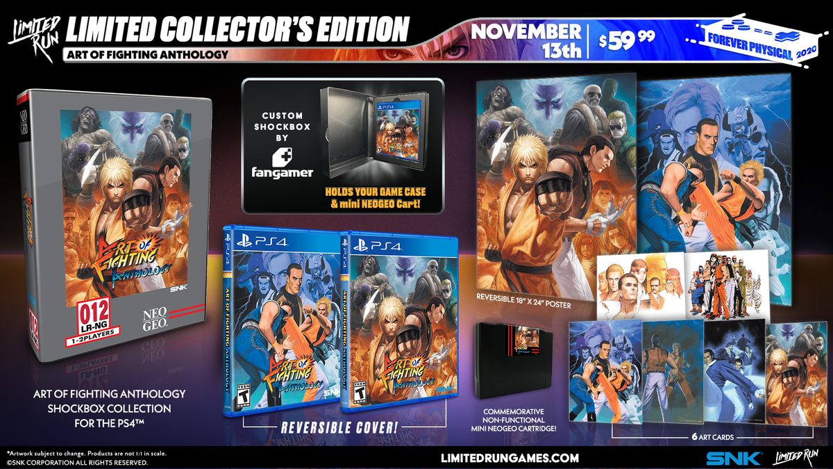 Limited Run #375 Art of Fighting Anthology Collector's Edition PS4