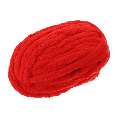 Grobstrickgarn, 1 Stück Polyester Deckengarn zum Häkeln Schal Mützen (hellrot)
