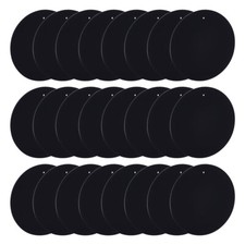 24pcs Acrylic Big Pendants Flat Round Charm Black 100x2mm Hole: 2mm