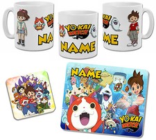 Personalised Yo Kai Watch Mug with Coaster & Placemat Options