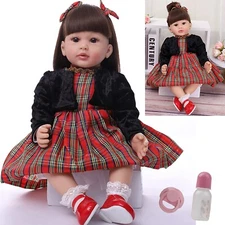 22" Realistic Reborn Baby Dolls Newborn Boy Doll Vinyl Silicone Lifelike Gift US