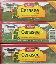 *3 Pack* Jamaican Caribbean Dreams All Natural Herbal Cerasee Cerassie, Tea Bags