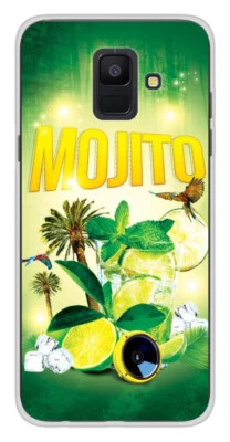 Coque en silicone imprimée compatible Samsung Galaxy A6 2018 Mojito Forêt - Photo 1/3