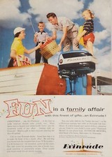 1956 Print Ad Evinrude Big Twin Outboard Motors Milwaukee,Wisconsin